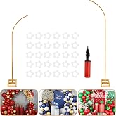 7.2ft and 5.9ft Half Balloon Arch Stand Kit with Heavy Duty Base, Comes with 8 Water Filling Bags - Metal Frame for Weddings, Birthdays, Party Backdrop Decoration.