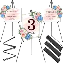 6 Pack 65" Easel Stands For Signs - Portable Folding Display Easels For Wedding, Party, Poster, Painting, Exhibition - View #9