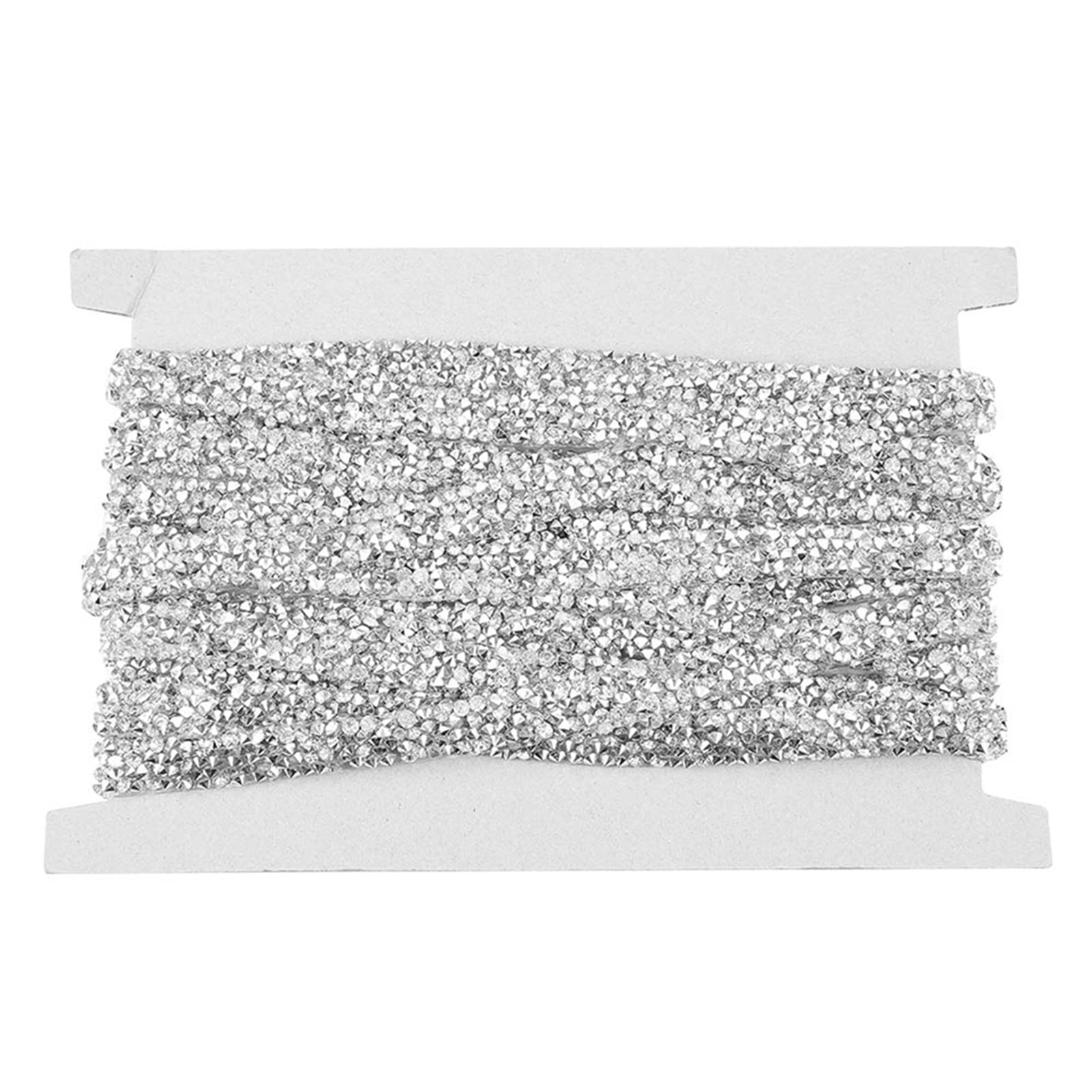 Hilitand 10Yard/Pack 10mm Silver Ribbon Glitter Mirror Tape Silver Plastic Diamond Mesh Wrap Roll Crafting Decoration DIY Rhinestone Material Ribbon for Crafts