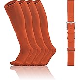 QBK Toddler Baseball Socks And Belt Youth Softball Tee Ball Combo Set for Boy Girl (2 Pairs of Socks & 1 Belt)