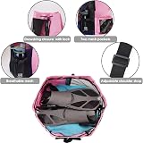 WANDF Swim Bag Mesh Drawstring Backpack XL Pink Wet Pocket Waterproof Zipper view 5