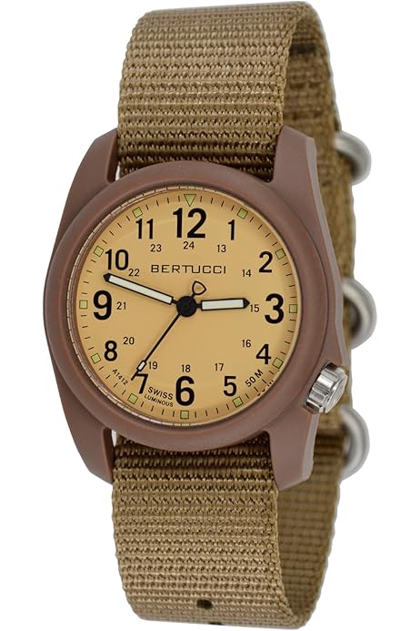 Amazon.com: BERTUCCI® 40 mm Field Watch - DX3 Field™ - Black Dial 