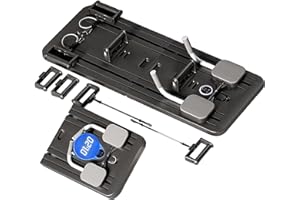 Zojio Pilates Board, Pilates Reformer Set, Multi-Purpose Foldable Pilates Reformer Board for Home, 5 in1 Pilates Sliding Board, Pilates Equipment with Timer (Black)