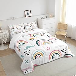 Rainbow Comforter Set Cartoon Rainbow Bedding Set