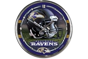 WinCraft NFL Chrome Clock, 12" x 12"