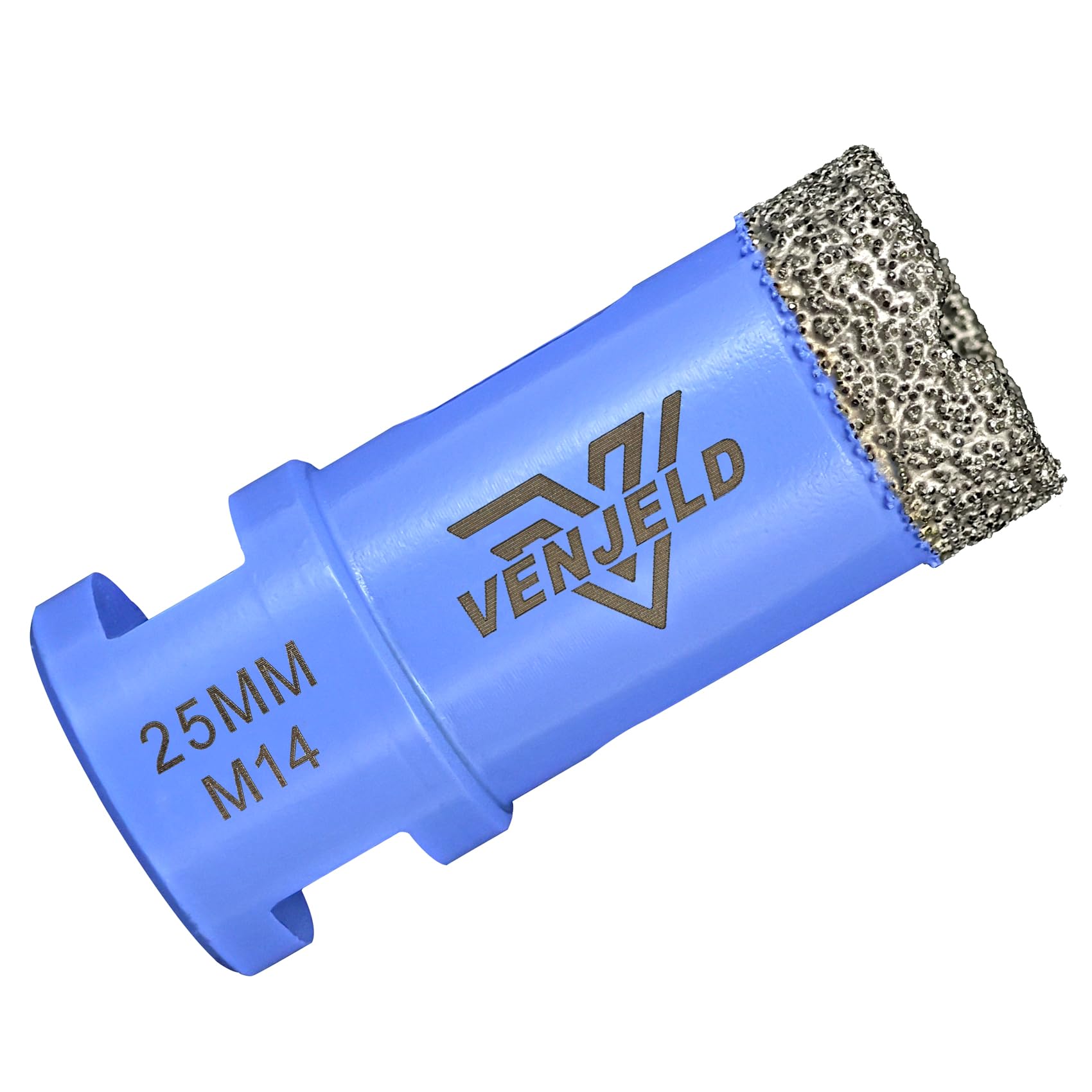 Diamond Tile Drill Bit 25mm Hole Saw with M14 Thread Dry Drilling for Ceramic Porcelain Tile Granite Marble Stone VENJELD — image 1