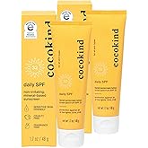 Cocokind Daily SPF, Mineral Face Sunscreen with Zinc Oxide, SPF 32, Reef Safe, Unscented, All Skin Types, Non-Toxic, Cruelty Free, 2 Pack, 1.7 fl oz