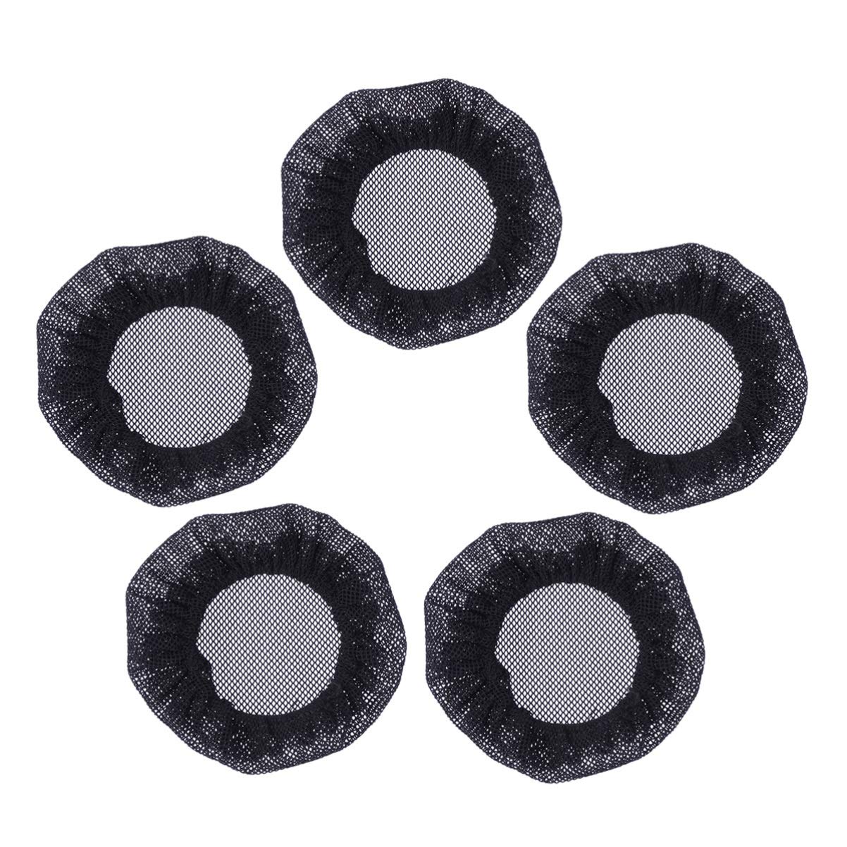 Minkissy Women Reusable Hair Nets Ballet Dance Skating Bun Cover Elastic Band Hair Nets for Dancer Ballet Dance Hair Bun Cover 5 Pcs