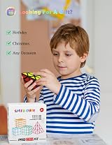 ROXENDA Speed Cube Set 2x2 3x3 4x4 Pyramid Stickerless 4 Pack view 5
