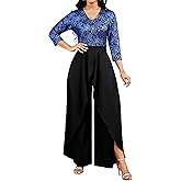 Yiershu Women Elegant jumpsuits Long Split Pants Cocktail silk jumpsuits