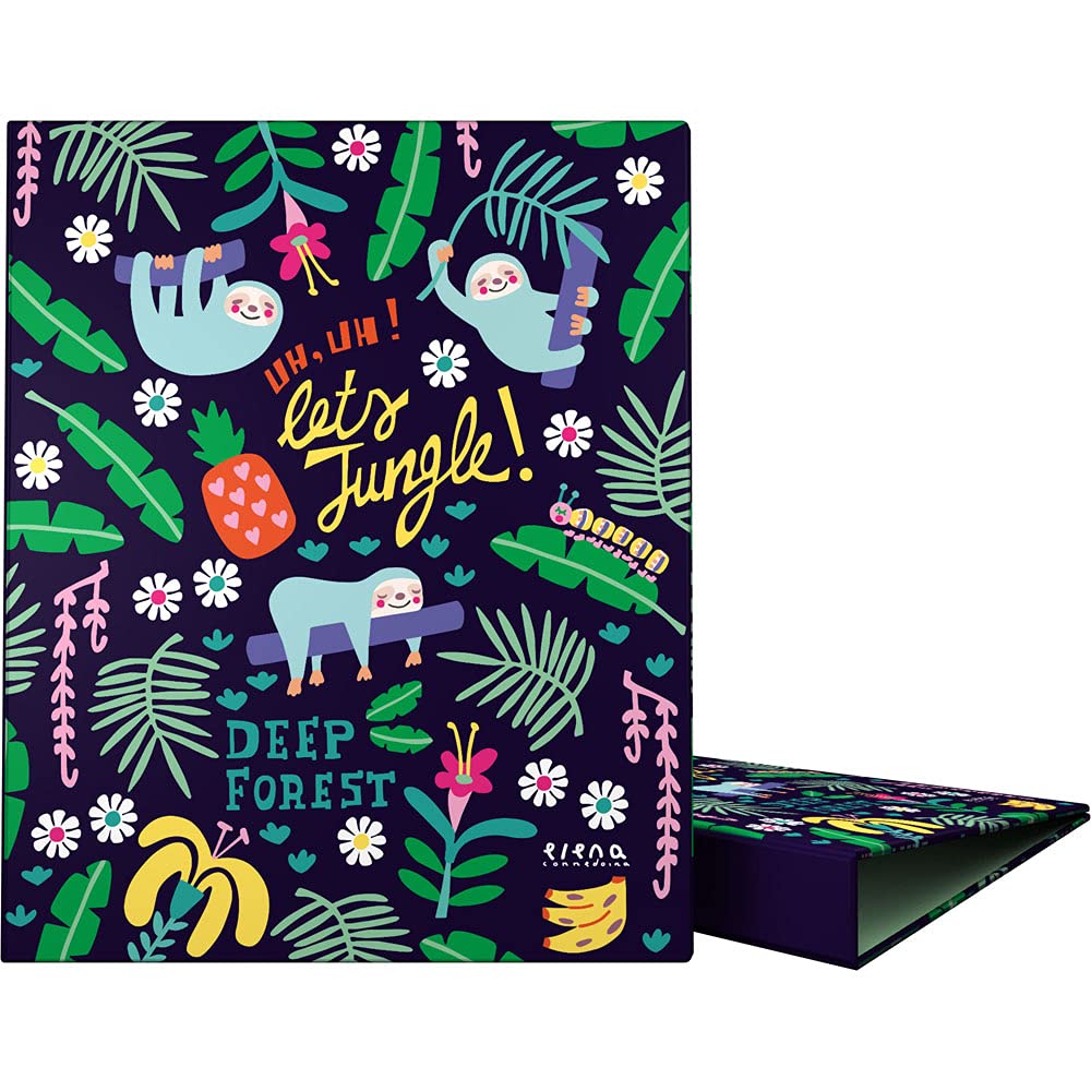 Grafoplas 88142635 A4 Ring Binder, 4 Mixed Rings, 25 mm, Elena Corredoira Collection, Jungle