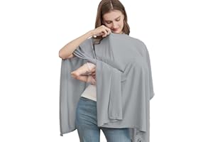 ZDOLMY Cooling Knit Nursing Cover for Baby Breastfeeding, Cozy Swaddle, Breathable and Soft, 360° Full Privacy Breastfeeding Coverage, Baby Shower Gifts for Boy&Girl (Dark Gray)