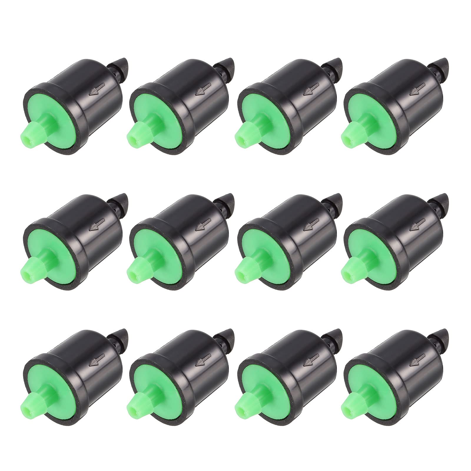 METALLIXITY Pressure Compensating Dripper, (8 Gallon Per Hour) 20Pcs, Plastic Irrigation Drip Emitters - for Watering Garden Lawn Plants, Green