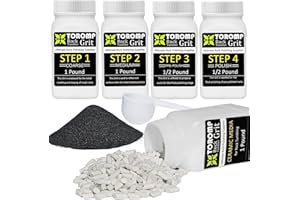 Toromp 4 LBS Rock Tumbler Grit and Polish Refill Kit and Ceramic Tumbling Filler Media - Tumbling Grit Media, Polish Up to 20