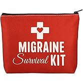 BWWKTOP Migraine Survival Kit Migraine Warriors Gifts Migraine Awareness Bags Migraine Fighter Gifts Migraine Pouch For Meds 