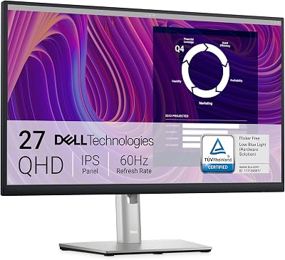 Dell P2723D 27 Inch QHD IPS Monitor 2560x1440 60Hz 5ms 99% sRGB DisplayPort