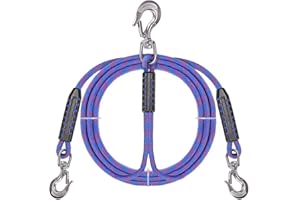 SELEWARE 24 ft & 26 ft Heavy Duty Boat Tow Harness, Boat Tow Ropes with Stainless Steel Hooks, Pulley and Float, Heavy Duty S