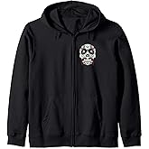 Mexican Dead Skull, Sugar Skull, Dia de los muertos Zip Hoodie