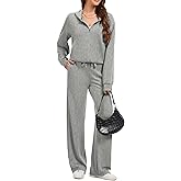 Sixstar Women Two Piece Outfits Sweatsuit Zip Up Sweatshirt Wide Leg Sweatpant Matching Travel Tracksuit Lounge Sets