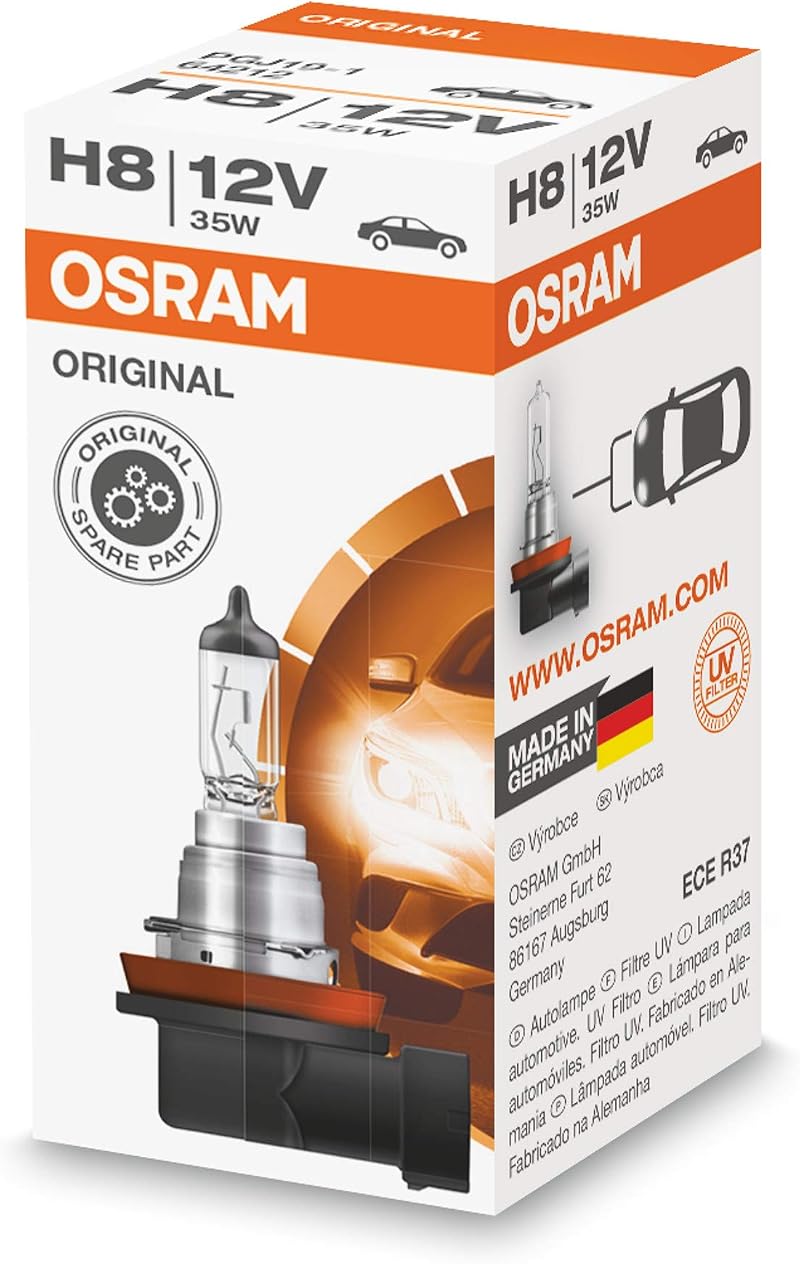 OSRAM Original H8 12V 35W Headlamp Bulb 64212 PGJ19-1 Folding Box