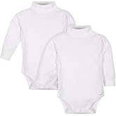 Gerber Baby Boys' 2-Pack Long Sleeve Turtleneck Onesies Bodysuits