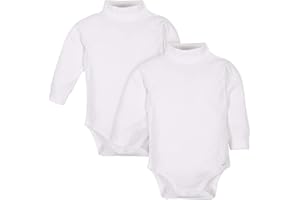 Gerber Baby Boys' 2-Pack Long Sleeve Turtleneck Onesies Bodysuits