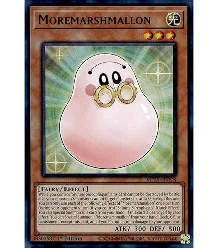 Amazon.com: YU-GI-OH! - Marshmallon (YGLD-ENC22) - Yugi's Legendary Decks -  1st Edition