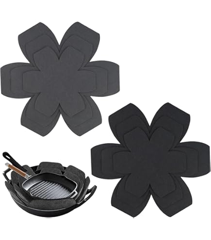 Pan Separators For Stacking Pan Protectors 12-Pack Felt Pot & - 3 Sizes (12", 14", 16") For Non-Stick Cookware Stacking Hexclad Frying Pans Pan Liners For Stacking