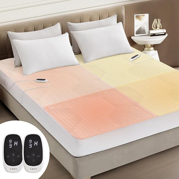 CAPERIA MULTIZONE WATERPROOF HEATED MATTRESS PAD, INDIVIDUAL BODY...