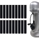 Cable Clams by Wrap-It Storage - 5" (18-Pack) Black | Cord Holder Strips with Adhesive for Desk Cable Management and to Hide Computer, Electrical, or TV Cords