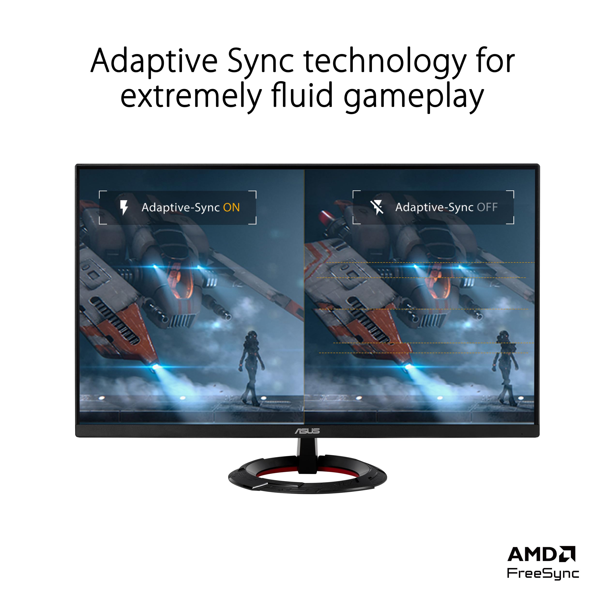 Asus Tuf Gaming Vg249Q3R Monitor In Typical Gaming Setup Showing Slim Bezels