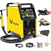 Weldpro 200A AC/DC TIG Welder with Pulse, 110V/220V Dual Voltage Aluminum TIG Welder, AC TIG/DC TIG/AC PULSE TIG/DC PULSE TIG/Stick 5 in 1 Multiprocess Welding Machine with TIG Torch &amp; Foot Pedal