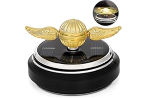 LNCOJOLM Fidget Spinner Solar Power Desk Toy Educational Science Kits for Kid, Kinetic Fingertip Gyro Spinning Decoration with Solar Panel, Gold Orb Novelty Hand Spinner for Stress Relief