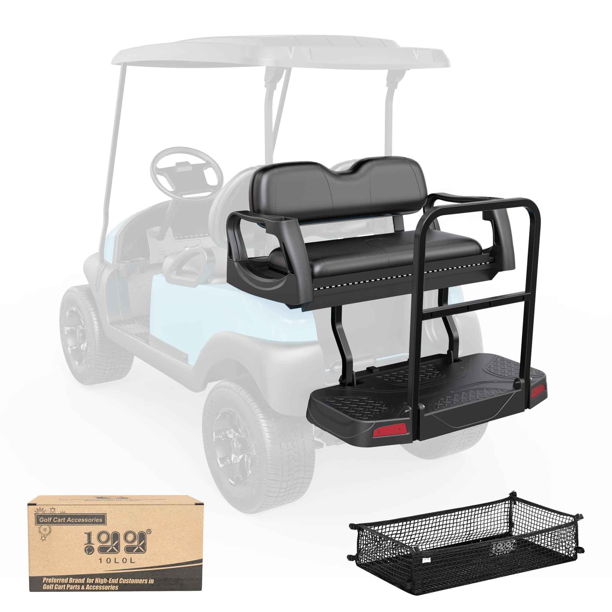 10L0L Golf Cart Flip Folding Rear Seat Kit for Club Car Precedent ...
