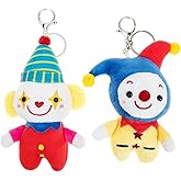 LUOZZY 2 Pcs Plush Clown Keychain Stuffed Doll Keychain Pendant for Backpack Bags