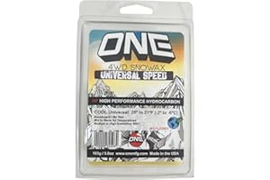 ONEBALL One Mfg 4WD Snowboard & Ski Wax, 165g Bar, Universal Wax for Cool Snow, 28ºF to 21ºF (-2ºC to -6ºC), Tropical Scent, No Fluoro