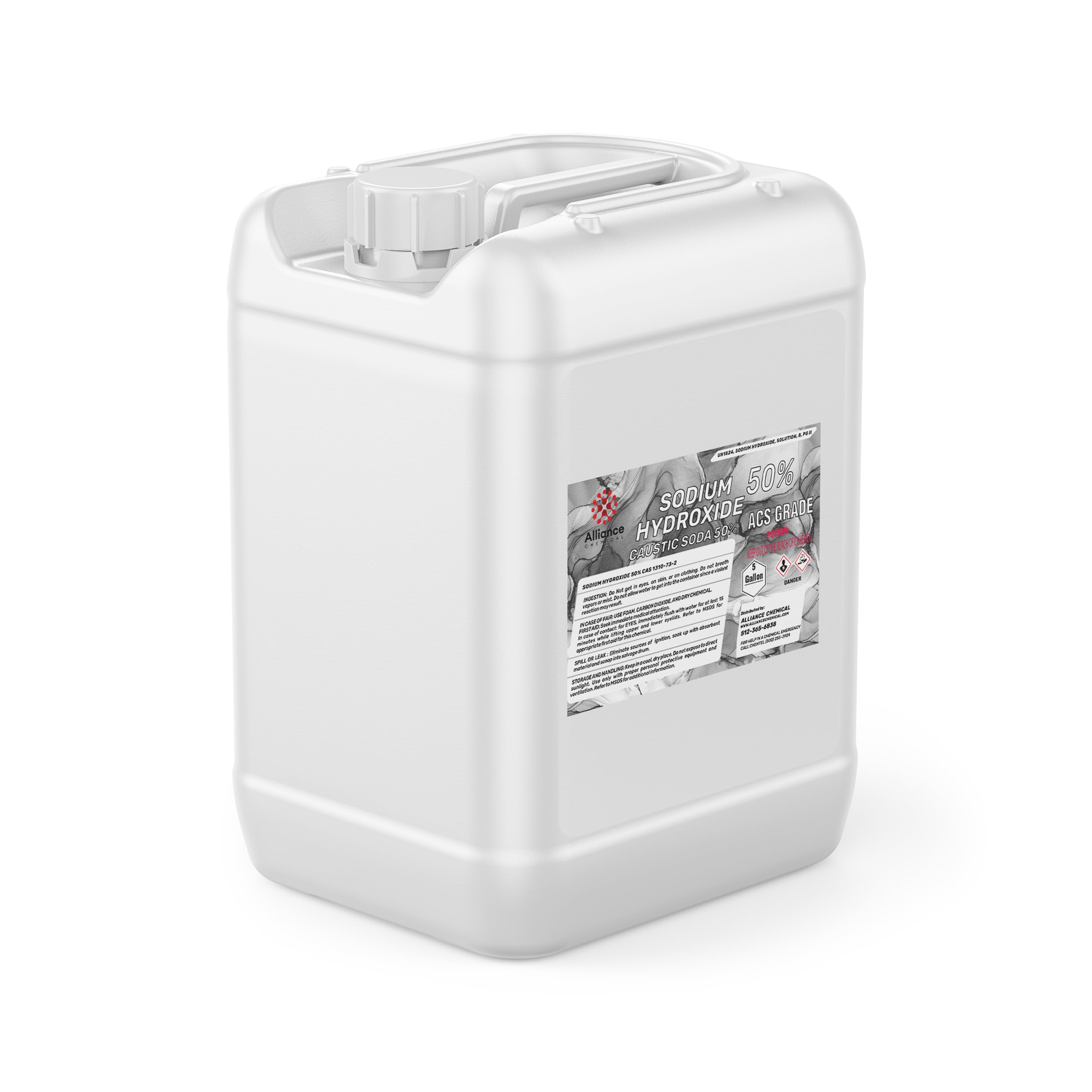 Sodium Hydroxide 50% Solution ACS Grade - 5 Gallon