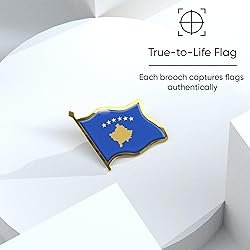 Kosovo Flag Lapel Pin - Enamel Metal National Badge