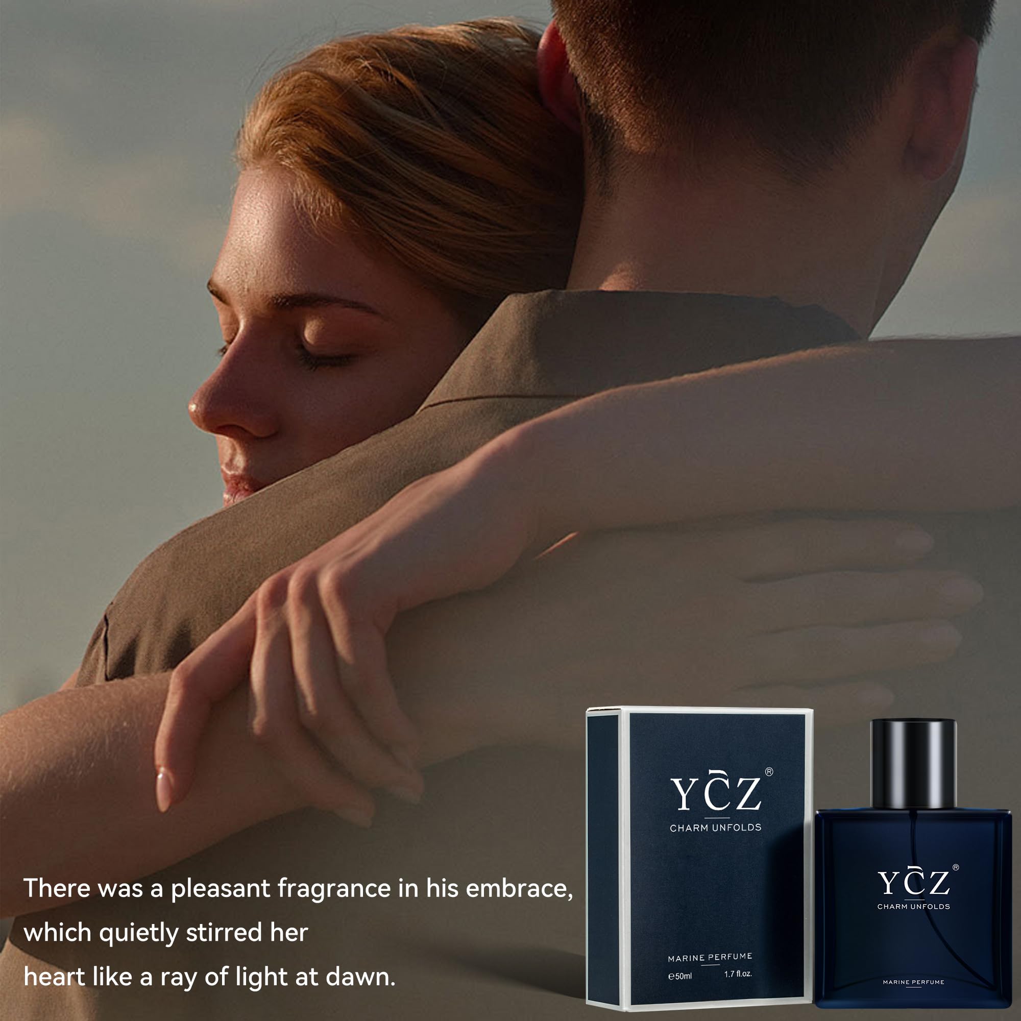 Ycz Charm Unfolds Marine Perfume for Men, 1.7 oz. Long Lasting Eau De Parfum Cologne For Men, Oriental Woody Fragrance - Ideal Special Occasions mens cologne, Making it the Ideal gentlemen’s Gift 