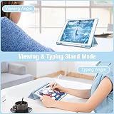 FINTIE Hybrid Case for iPad 9th/8th/7th 10.2in Sky Blue with Pencil Holder view 3