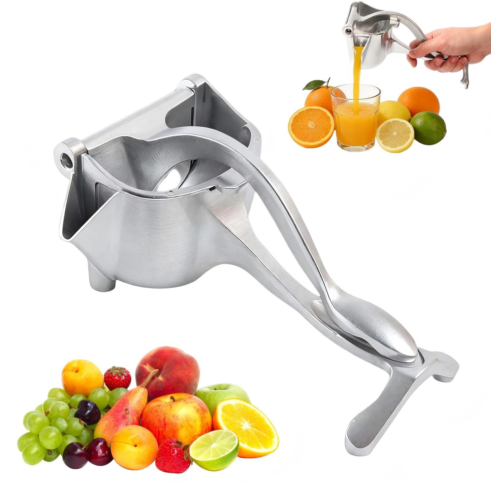 Photo 1 of Fruit Juice Squeezer, 2026 New Upgraded Hand Juicer Squeezer Lemon Juicer Manual Hand Press with Ergonomic Grip, Easy to Use and Clean for Orange Citrus Pomegranate Lime Grapefruit(1PC)