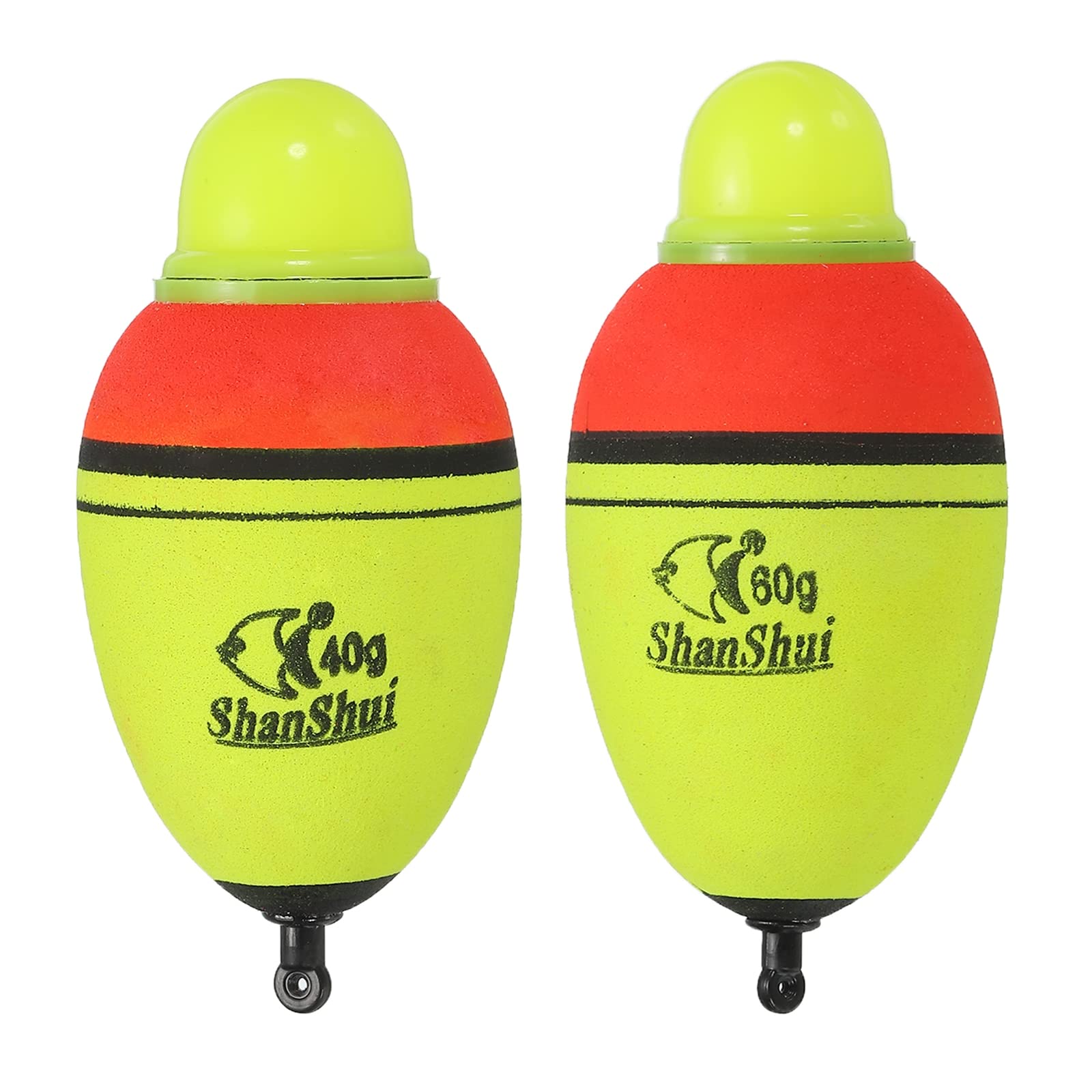 PATIKIL 1.5oz 2.1oz Lighted Fishing Slip Bobbers, 1 Pack EVA Light Up Fishing Float for Night Fishing, Yellow