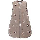 Miracle Baby Sleep Sack, 2.5 Tog 100% Cotton Baby Wearable Blanket with 2-Way Zipper, Sleeveless Sleeping Bag for Infants
