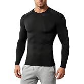 Dalavch 1/5 Pack Men&rsquo;s Compression Shirts Long Sleeve Athletic Workout Tops | Cool Dry, Rash Guard, Gym, Active, Basketball, Football, Running, Cycling, Swimming, Base Layer Undershirt