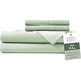 Hotel Sheets Direct 4 Piece Bed Sheet Set Full Size, 100% Viscose Derived from Bamboo Sheets Set with 2 Pillowcases, Cooling & Breathable Luxury Bedding, Moisture-Wicking & Silky Soft, Light Green
