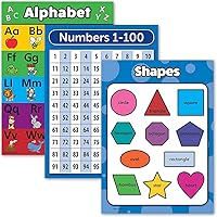 Palace Learning 3 Pack - ABC Alphabet + Numbers 1-100 + Shapes Poster ...