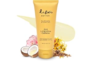 Life's Butter Anti-Cellulite Cream - 100% Natural - Made in USA - Cruelty-Free - Hypoallergenic - Best Cellulite Reduction - Skin Firming + Tightening for Women L-Carnitine + CoQ10 + Caffeine – 6oz
