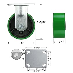 HANDSAMMU 4 Inch Caster Wheels Heavy