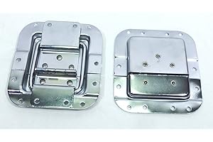 ZXPC (2) Two Medium Chrome Recessed Stay Lid for ATA Cases