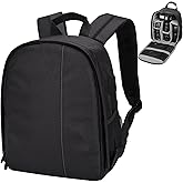 Lizbin Camera Backpack Professional Camera Bag for DSLR/SLR Mirrorless Camera, Photography Backpack Case for Women Men Photographers, Camera Case Compatible with Canon Nikon Sony Digital Lens (Grey)